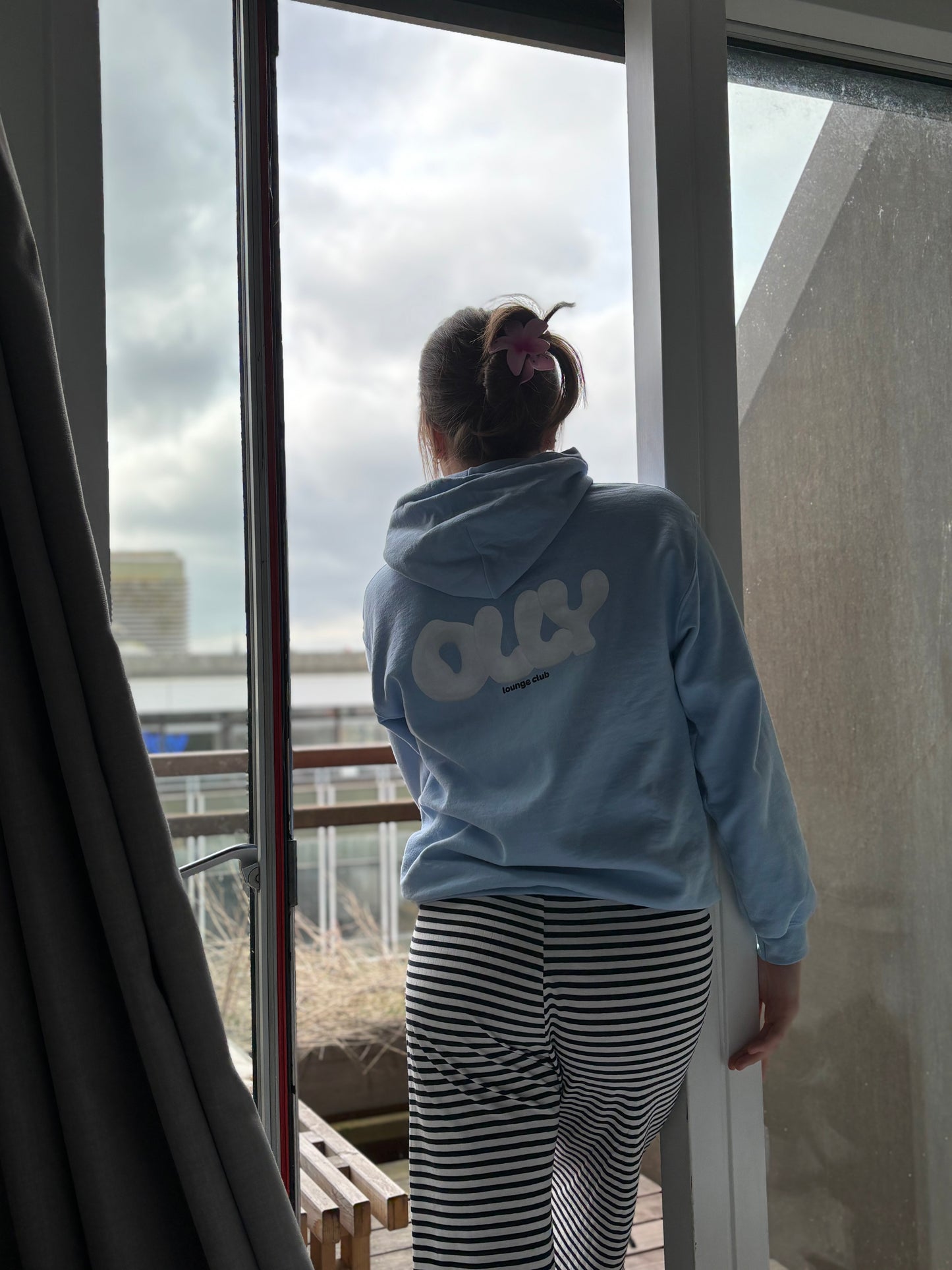 Lounge club blue hoodie