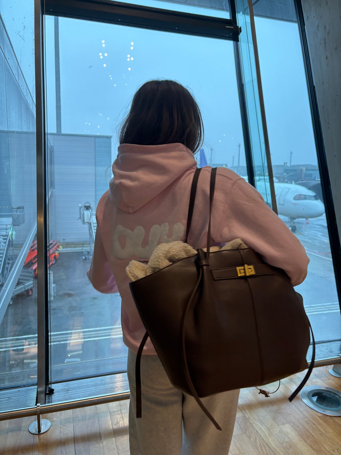 Lounge club pink hoodie